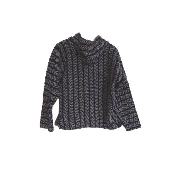 Baja Joe hoodie Mexican Drug Rug poncho pullover size Small - Picture 4 of 6